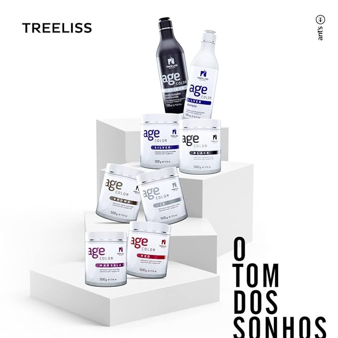 Tree Liss Matizador Marsala Age Color 500Gr Hair Mask Toner Tinting Activate marsala tones