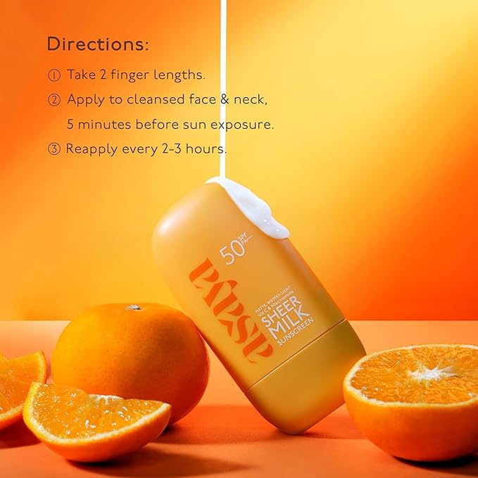 As.aya Shee.r Milk Sunscreen SPF 50 PA++++ UVA + UVB | Lightweight Fluid Sunscreen with Niacinamide for Brightening | Water Based | Quick Absorbing | For Acne-Prone, Oily or Combination Skin, 50 ml