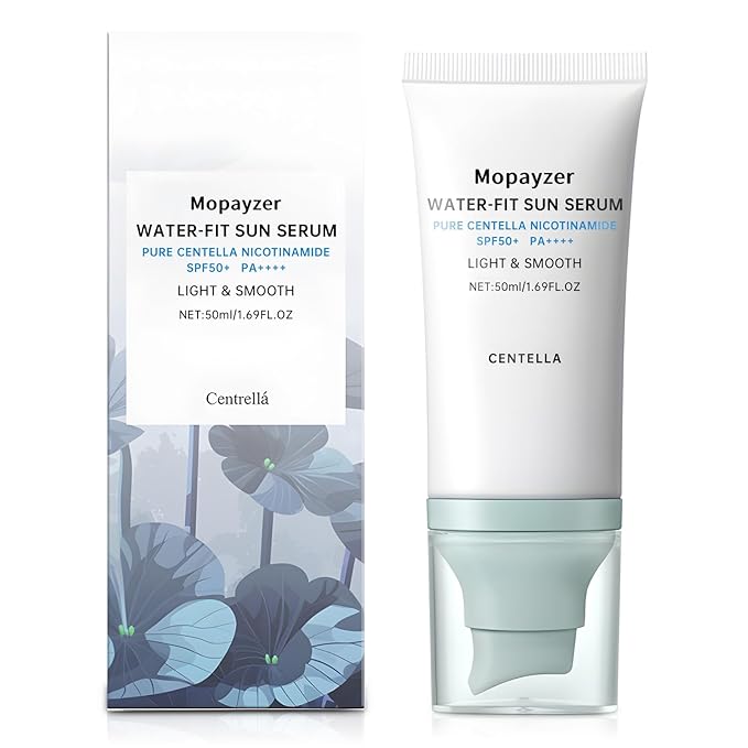 Centella Sunscreen SPF 50, Sunscreen for Face, Water Resistant Strong UV Protection No White Cast, Centella Madagascar Face Sun Screen Oil Free Korean Skincare(Blue 2)