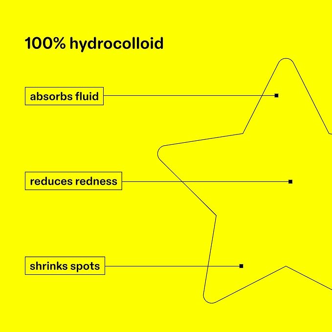 Starface Hydro-Star Pimple Patches + Big Yellow Compact, Clinically Proven Spot Shrinking in 6 Hours, Absorb Fluid and Reduce Redness, Hydrocolloid, Vegan and Cruelty-Free Skincare (32 Count)