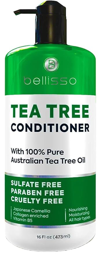Tea Tree Oil Conditioner - Sulfate and Paraben Free - Anti Dandruff Treatment for Itchy, Dry Scalps - Ideal for Women and Men with Oily Hair and Scalp Buildup