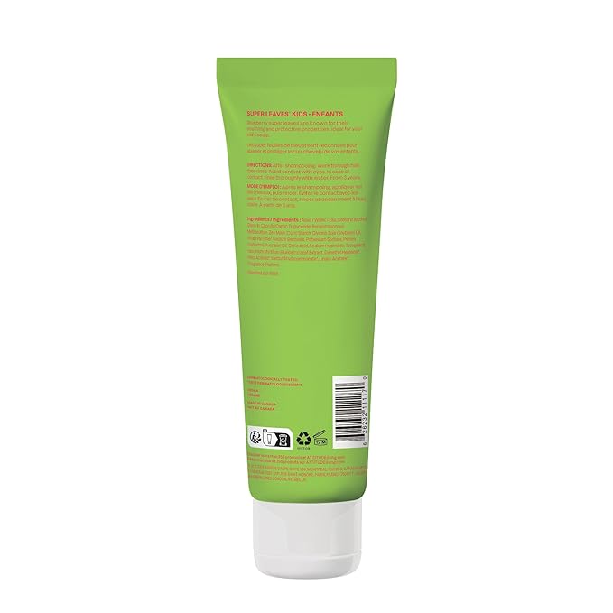 ATTITUDE Natural Conditioner for Kids, Hypoallergenic, Vegan, Plant- and Mineral-Based, Vegan and Cruelty-free, Watermelon & Coco, 8 Fl Oz