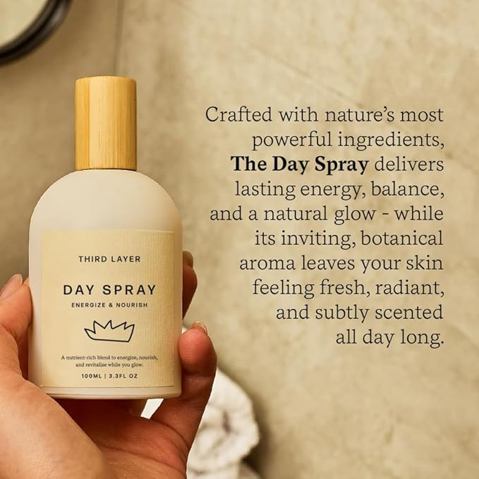 Day Spray – Fast-Absorbing Skin & Body Oil with Jojoba, Moringa & Green Coffee – Free from Alcohol, Parabens & Synthetic Fragrance (3.3 fl oz)