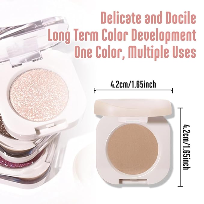 Light Brown Matte Eye Shadow Palette Makeup For Older Women, Matte Single Monochrome Eyeshadow, Mini Single Pressed Pigmented Waterproof Sombras Para Ojos, Vegan, Talc, Paraben&Cruelty Free 06#