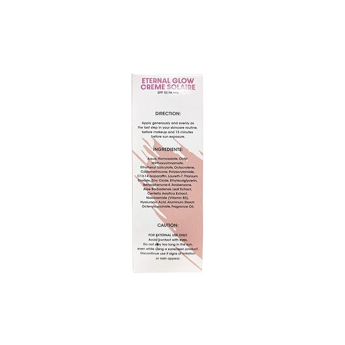 CC GLAM & BEAUTY ETERNAL GLOW CREME SOLAIRE - Premium Cream Gel Sunscreen SPF 50 UVA/UVB Protection - 50g