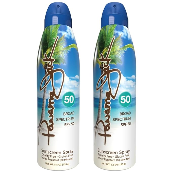 Panama Jack Continuous Spray Sunscreen - SPF 50, Broad Spectrum UVA/UVB Protection, PABA, Paraben, Gluten & Cruelty Free, Water Resistant (80 Minutes), 5.5 OZ (Pack of 1)