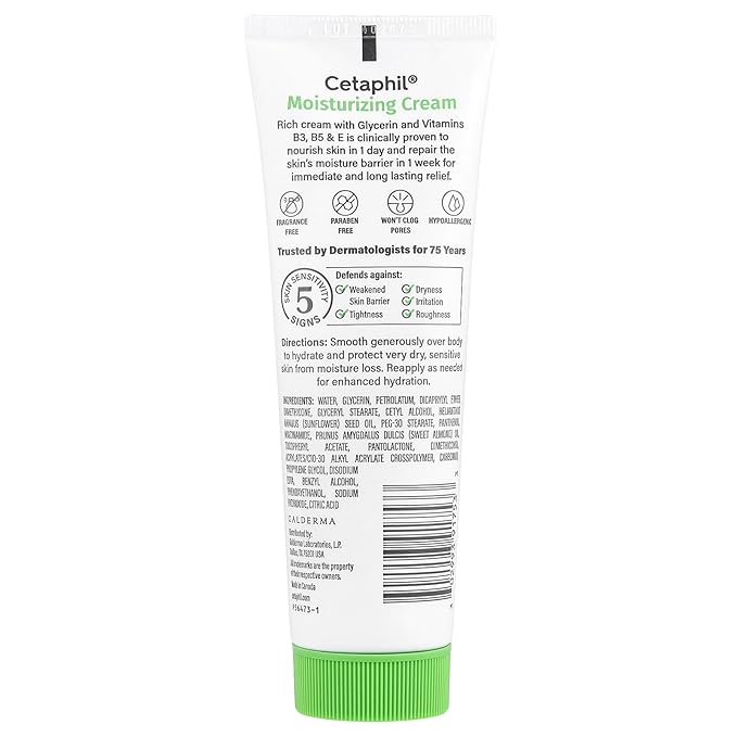 Cetaphil, Moisturizing Cream, Fragrance Free, 3 oz (85 g)