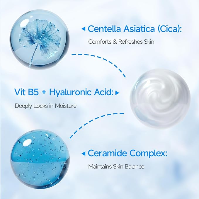 Hi!papa Cooling Gel Toner Pads - Hydrating Hydrogel Face Pads with Centella, Hyaluronic Acid, Ceramide - Soothing Daily Skincare for Sensitive Skin & Teens (90 Pads)