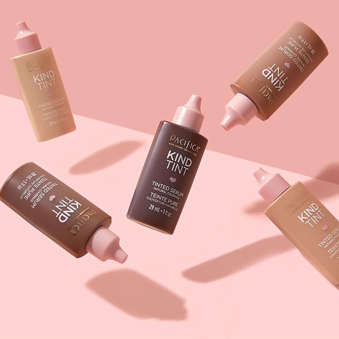 Pacifica Tinted Moisturizer – Kind Tint Serum, Lightweight Hydrating Foundation with Vegan Collagen & Hyaluronic Acid for Dewy Glow, Buildable Coverage, Vegan, 1 fl oz (Shade 06)
