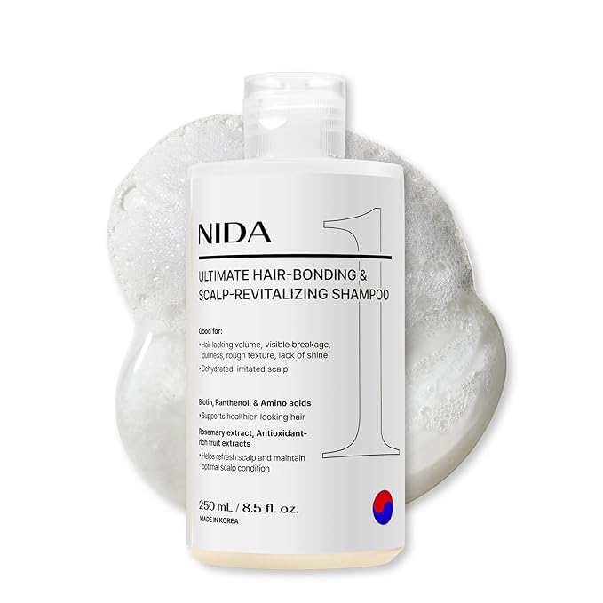 NIDA Ultimate Hair-Bonding & Scalp-Revitalizing Shampoo | Leaves Hair Feeling Soft, Strengthens & Nourishes All Hair Types | 8.5 fl. oz., 250ml