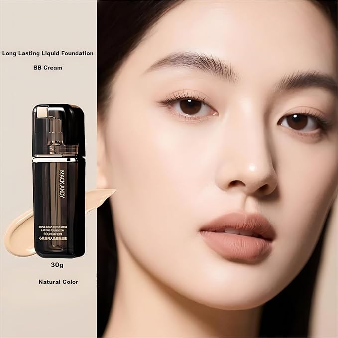 Long Lasting Liquid Foundation BB Cream, Oil Control & Moisturizing, Waterproof & Sweatproof, Concealing Skin Defects, Sensitive Skin, Long-Lasting Makeup, No Makeup Removal & No Powder Floating