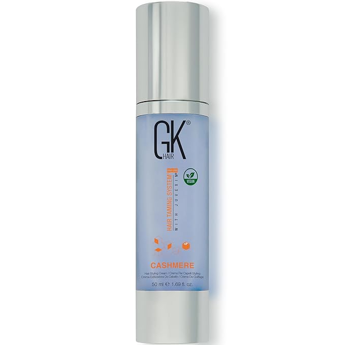 GK HAIR Cashmere Hair Cream 1.69 Oz – Smoothing & Shine Styling Cream with Argan Oil, Anti Frizz Hair Cream for Soft, Silky & Manageable Hair, Lightweight Styling Cream for All Hair Types