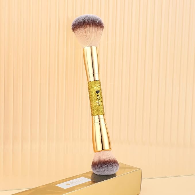 DUcare Dual-Ended Cream + Powder Brush,2-in-1 Foundation Makeup Brush For Creating A Gorgeous, Airbrushed-looking Complexion, Vegan & Cruelty-free