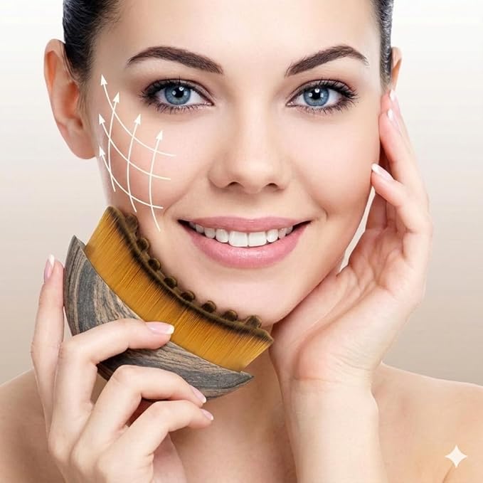 Stainless Steel Gua Sha Tool & Lymphatic Drainage Face Brush Set, Facial Massage Kit for Jawline Sculpting Puffiness Lifting Relaxation, Contour Face Skin Care Gift for Women