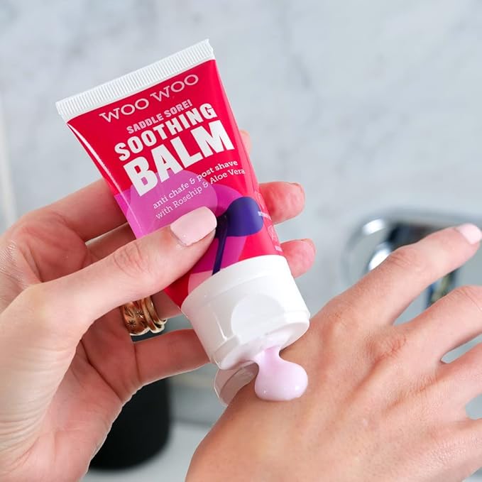 WOOWOO Saddle Sore! Soothing Balm - Vegan Anti-Chafing & Post-Shave Balm with Rosehip Oil & Aloe Vera for Sensitive & Intimate Skin Care | 50 ml