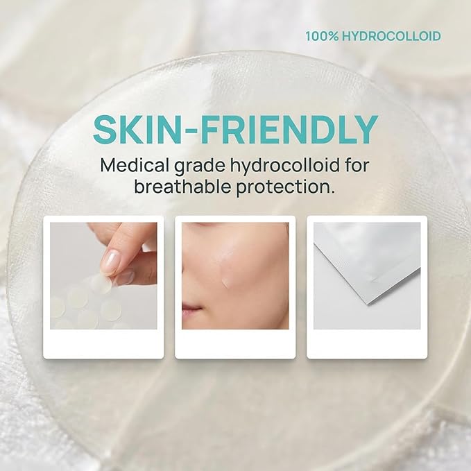 Pimple Patches for Face (180 Patches)，Clear Invisible Acne Patches，Hydrocolloid Acne Patches - Powerful Pus Absorption，Cover-Up Invisible Pimple Patches - Conceals Blemishes Completely (180)