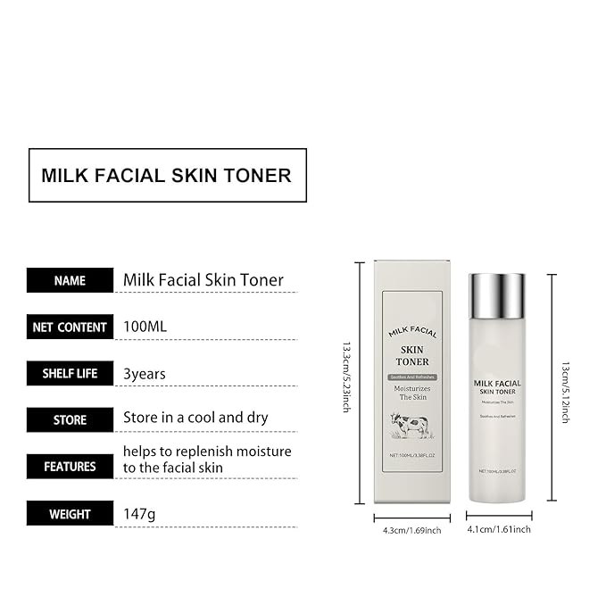 Milk Deep Hydrating Toner - Gentle Nourish, Lock Moisture, Bright Smooth Skin, Quick Absorb(2PCS)