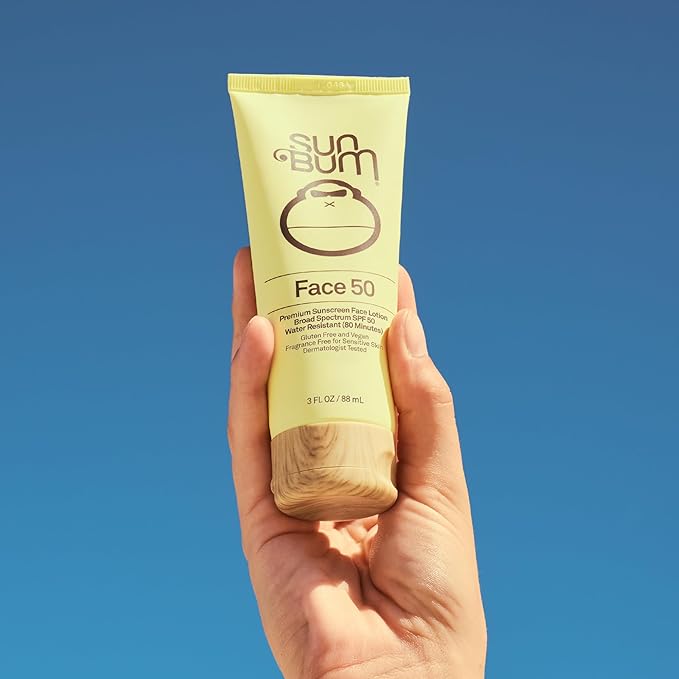 Sun Bum Original SPF 50 Sunscreen Face Lotion - Broad Spectrum Moisturizing Facial Sunscreen with Vitamin E -Fragrance Free - Travel Size - 3 oz (Pack of 2)