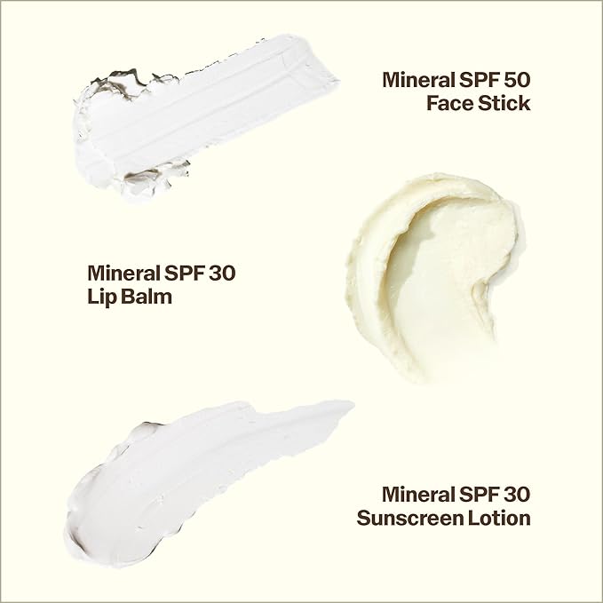 Sun Bum Mineral Road Tripper - Travel Sized Sun Care Pack with Sunscreen Lotion, Face Stick, and Lip Balm - Broad Spectrum UVA/UVB Protection - Hawaii 104 Act Compliant - TSA Friendly