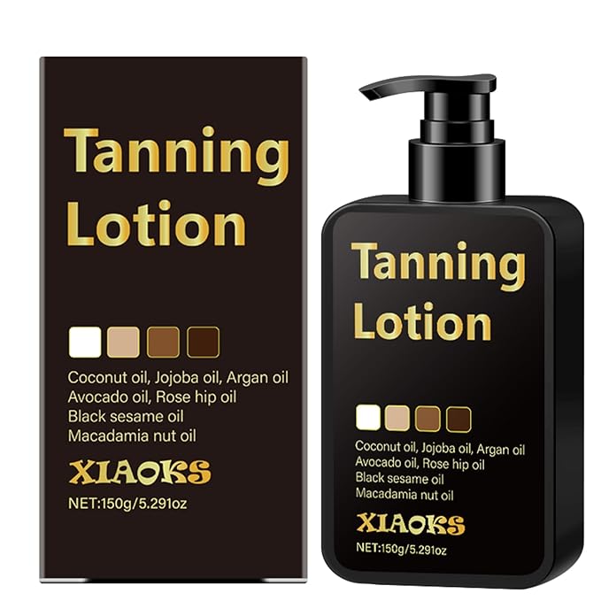 Natural Self-Tanning Lotion,Streak-Free Sunscreen with Coconut Oil and Argan Oil,Quick Absorption, No Orange Tint, Suitable for Face and Body - 5.29 fl oz