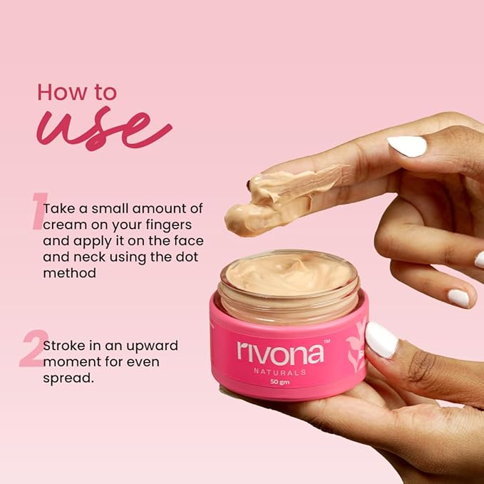 RIVONA NATURALS Bright Pink cream tinted moisturizer - BB cream with Niacinamide and Alpha Arbutin - Light Sheer coverage for healthy glow, oil free 1.7 Oz