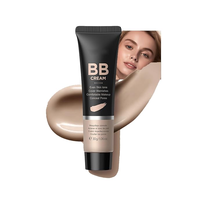 Tinted Moisturizer BB Cream, Moisturizes & Conceals, Buildable Coverage, Natural Finish,Brighten Skin Tone,Cover Blemishes, Flawless Skin Enhancer,Illuminator for All Skin Types,240 Natural