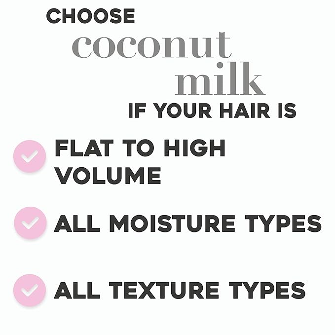 OGX Hair Conditioner, Nourishing Coconut Milk, Sulfate-Free | 13 Fl Oz | Pack of 2