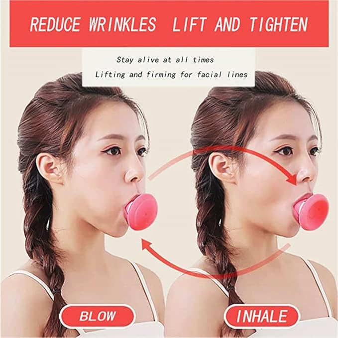 Face Exerciser, Facial Yoga for Skin Tighten Firm, Jaw Exerciser, Double Chin Breathing Exercise Device Jaw Face Slimmer for Women and Men