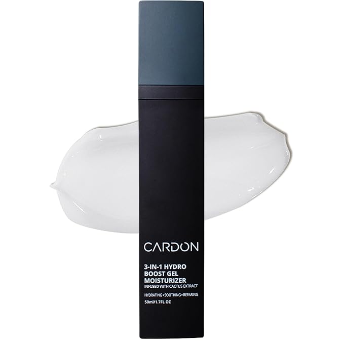 Cardon | Anti-Aging Face Moisturizer for Men | Korean Skincare Facial Lotion | Hydro Boost Gel | Healing Cactus Extract, Reduce Wrinkles, Repair Acne Scars | Ultra Light Face Cream (1 CT)