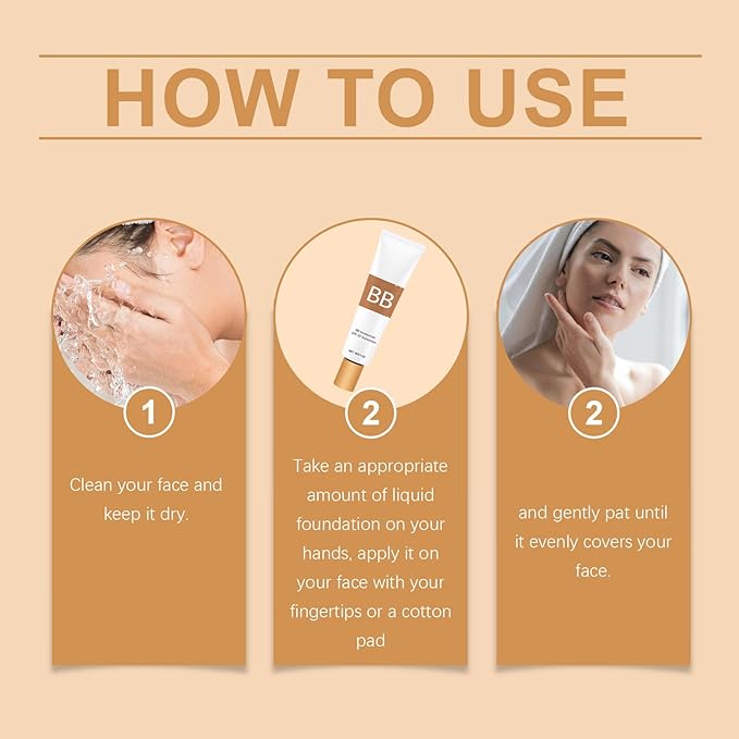 BB Blur Tinted Moisturizer SPF 30, BB Cream Tinted Moisturizer, Tinted Care Primer with Brush, Instantly Hydrates, Full Coverage, Creates Matte Effect (Ivory, 1 floz)