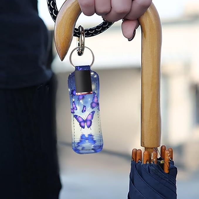 Pensura Chapstick Holder Keychain Fashion 5 Pcs Car Keychain Holder Portable Chapstick Holder Keep from Scratched and Dust