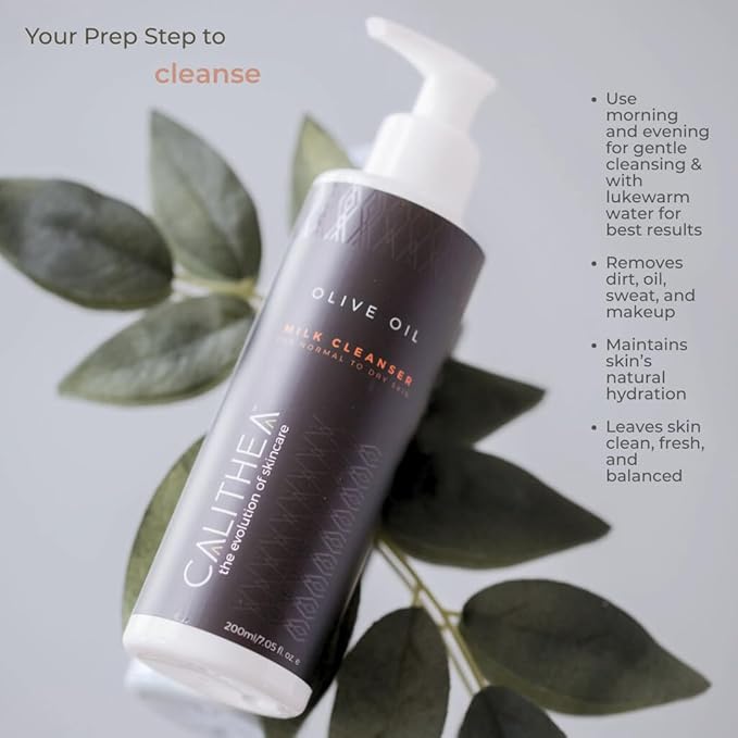 Calithea Radiant Skincare Set: Cleansing Milk, Facial Toner, Day Cream & Night Cream for All Day Hydration and Radiance