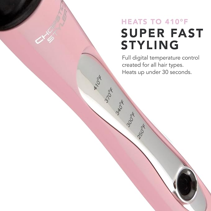 CHOPSTICK STYLER Cheeky, Professional Curling Wand, 5 Variable Temperatures, 0.6” x 0.4” Chunkier Rectangular Titanium Barrel for Long Lasting, Natural, Voluminous Chopstick Mermaid Curls