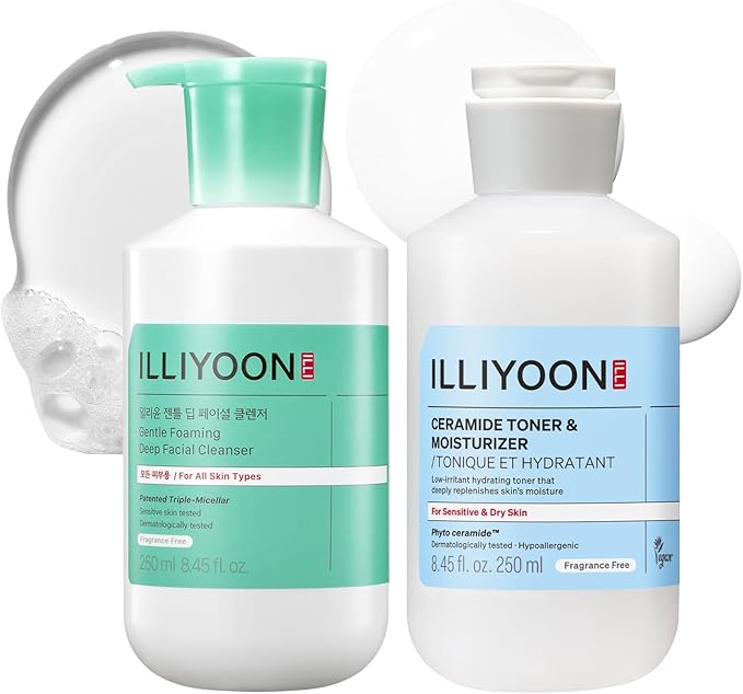 Illiyoon Gentle Deep Face Wash with Ceramide ATO Milky Toner
