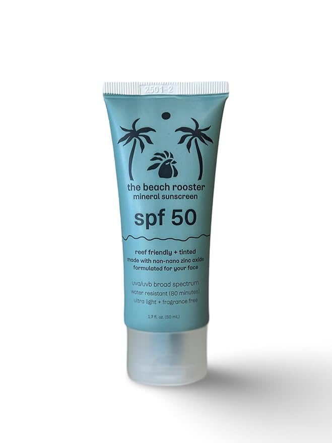 SPF 50 tinted mineral sunscreen face moisturizer