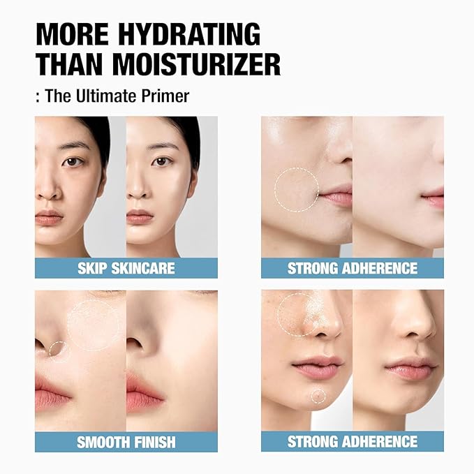 Hydrate Vanish Art Primer - Hydrating Face Primer, Ideal For Dry Skin, Smooth Skin & Grip Makeup, Korean Makeup, 1.01FL. Oz.