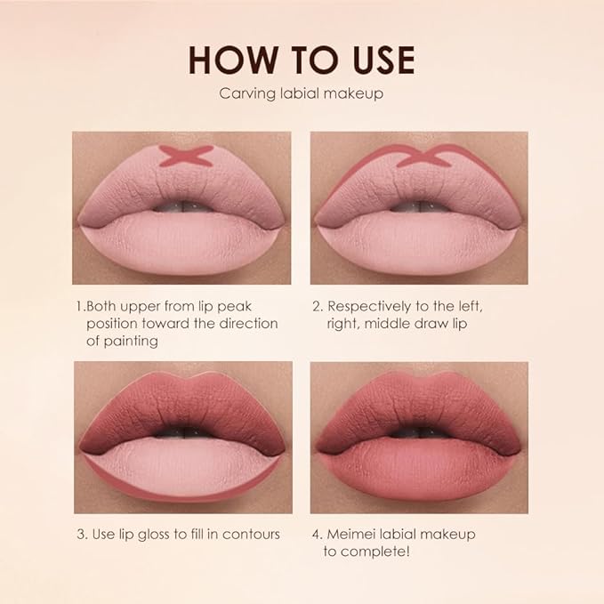 BONNIE CHOICE 12Pcs Matte Liquid Lipstick + Lip Liner Pens Set, 6 Matte Lipstick With 6 Matching Smooth Lipliner Waterproof Long Lasting 24 Hour Lip Gloss Makeup Valentine's Day Gifts for Women