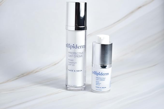 Trilipiderm Protective Day Crème SPF 30 – Face Moisturizer with Sunscreen, Daily Facial Moisturizer for Dry & Sensitive Skin, Anti Aging Face Cream with Hyaluronic Acid, Broad Spectrum UVA/UVB, 1.7 oz