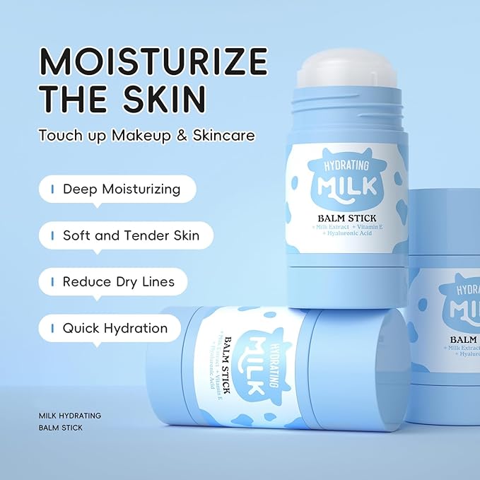 Milk Skincare Set 7-in-1 for Kids & Teens Girls, Gentle Milk Extract Bathing Cleaning Kit with Hand Cream, Hand Wax, Nourishing Soap, Mud Mask, Hydrating Balm Stick, Hair Removal, Makeup Bag(Set C)