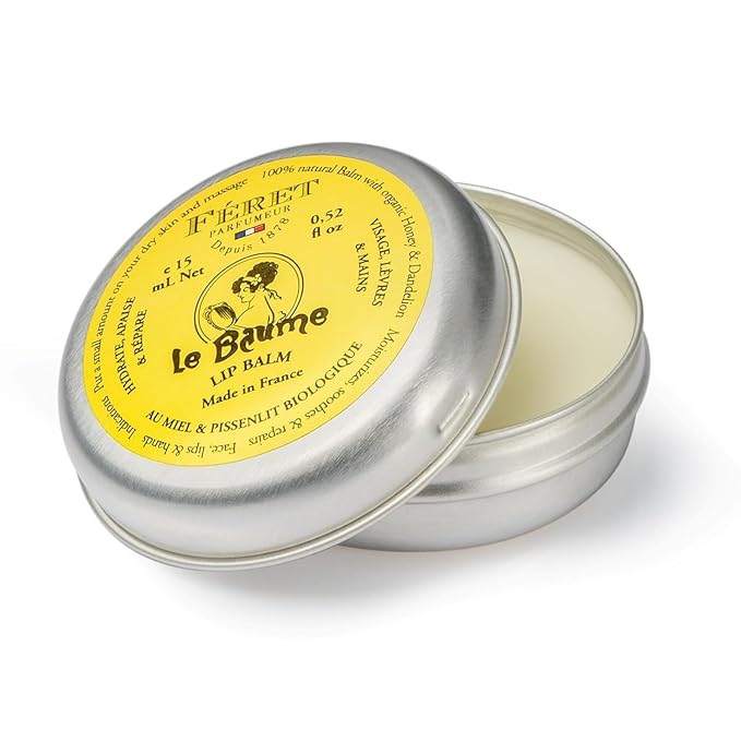 Feret Parfumeur Le Baume Multi Purpose Balm – Rose Poudré - Deeply Hydrating Moisturizer for Dry Cracked Skin, Lips & Cuticles - Natural Lip Balm with Shea Butter & Honey -Pack 2-15ml/.52 Ounce