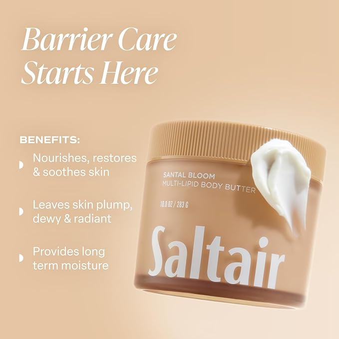 Saltair Santal Bloom Hydration & SPF Set – SPF 50 Dry Body Oil + Multi-Lipid Body Butter | Moisturizing, Nourishing & Sun-Protective Skin Care Duo
