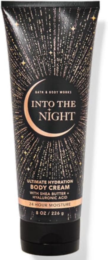 Bath & Body Works - 3 Piece Bundle - Spray - Body Cream - Shower Gel - Full Size and Gift Bag HELLO GORGEOUS (Into The Night)