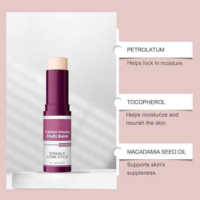 2 Pcs Calcium Multi Balm,Anti-aging Firming & Sagging Wrinkle Care Collagen Calcium Multi Stick.