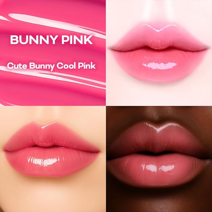 KEYBO Melting Change Plumping Lip Balm – Hydrating Glossy Tinted Lip Plumper, Non-Sticky MLBB Balm for Smooth, Natural Volume – Moisturizing K-Beauty Lip Treatment (03. Bunny Pink)