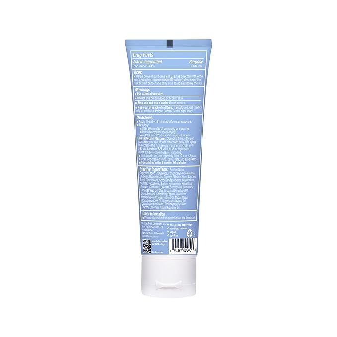 Thinksport SPF 50 Mineral Sunscreen – Safe, Natural Sunblock for Sports & Active Use - Water Resistant Sun Cream –UVA/UVB Sun Protection – Vegan, Reef Friendly Sun Lotion, 3 Fl Oz (Pack of 1)