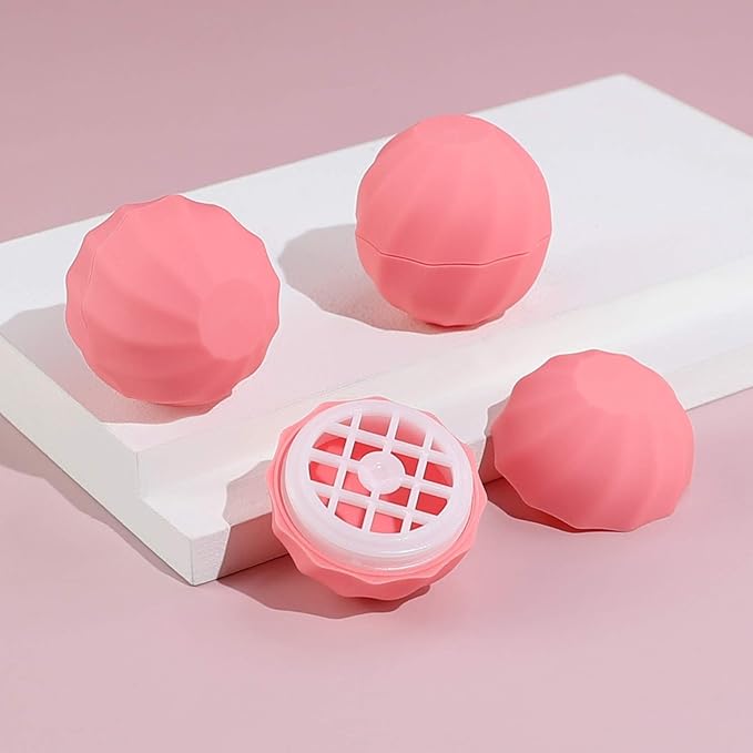 longway 0.24Oz (7ml) Empty Lip Balm Sphere Containers | Screw Cap Lipstick Tubes/Chapstick Tubes/Chapstick Holder for Lip Gloss & BPA FREE (Pack of 10, Pink)