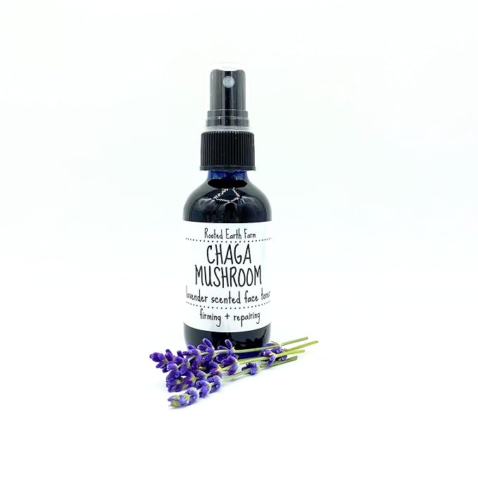 Chaga Lavender Face Toner - 2 fl oz - Herbal Mushroom Spray - Infused Natural Facial Mist for Dry Skin