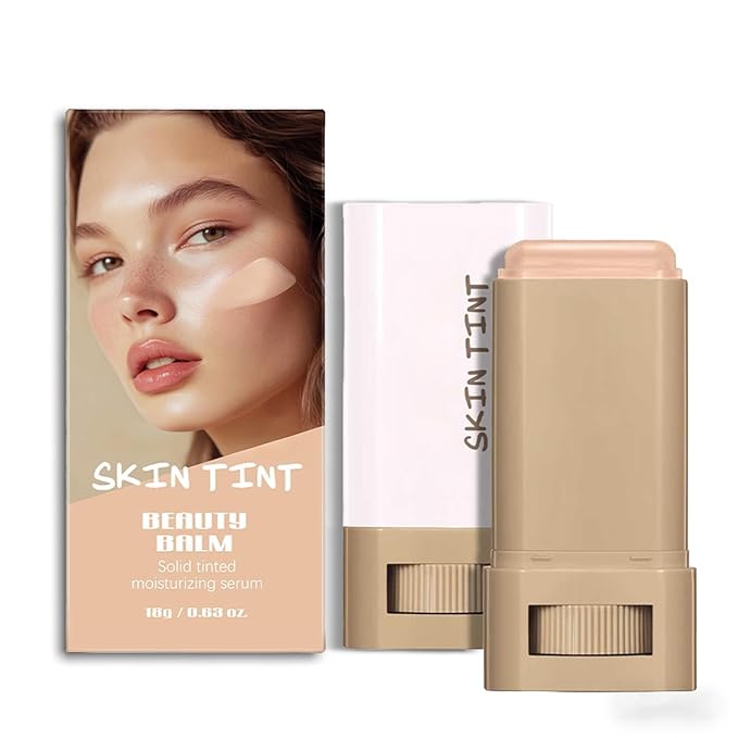 Tinted Moisturizer Stick - Foundation & Serum Hybrid for a Natural, Healthy-Looking Glow, Hydrating Skin Tint Balm with Buildable Coverage, Ideal for Mature & Dry Skin Types (# 05, 0.63 oz)