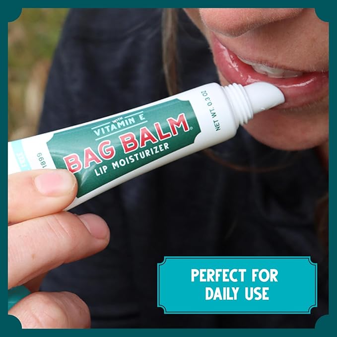 Vermont's Original Bag Balm Fragrance Free Lip Balm with Vitamin E | Pack of 4 0.3oz Tubes