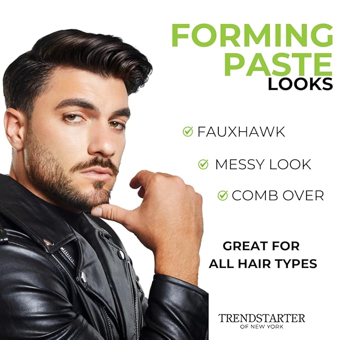 TRENDSTARTER - MATTE WAX SAMPLE PACK - GREAT STOCKING STUFFER - Matte Wax - Forming Paste - Thickening Fiber - Pomade Plus (Four 0.25oz Samples)